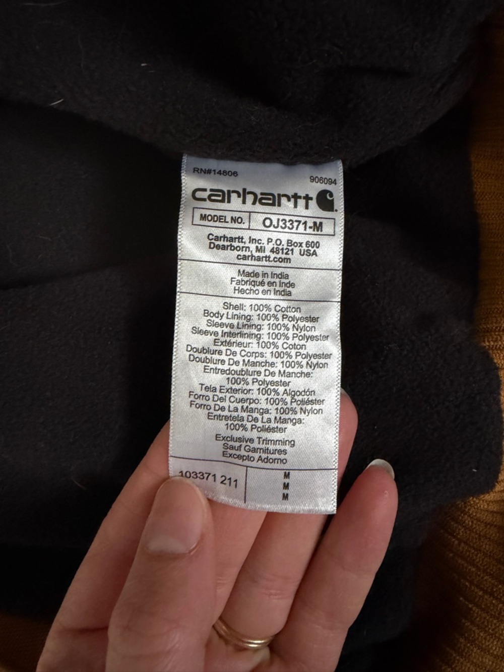 Carhartt Brown Hooded Canvas Work Jacket - Picture 9 of 11